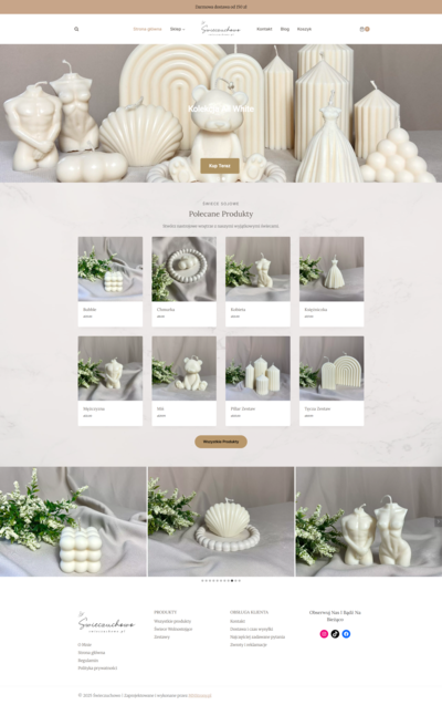 Sklep internetowy WooCommerce Świeczuchowo